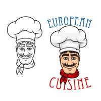 chef europeo con sombrero de cocinero