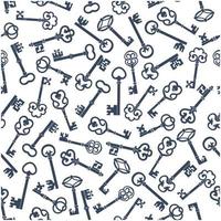 Old skeleton keys seamless pattern background vector