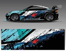 Car wrap design vector. Graphic abstract stripe racing background kit designs for wrap vehicle  race car  rally  adventure and livery vector