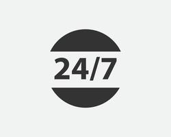 24 Hours a day service icon symbol vector