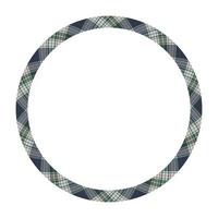 Circle borders and frames vector. Round border pattern geometric vintage frame design. Scottish tartan plaid fabric texture. Template for gift card, collage, scrapbook or photo album and portrait. vector