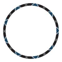 Circle borders and frames vector. Round border pattern geometric vintage frame design. Scottish tartan plaid fabric texture. Template for gift card, collage, scrapbook or photo album and portrait. vector