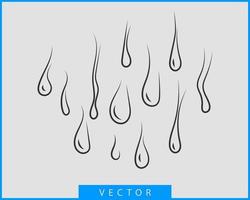 Set drops water icon vector isolated design element