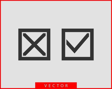 Check mark icon vector symbol design element.