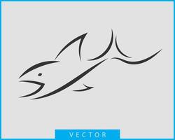 plantilla de logotipo de vector de pescado.