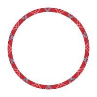 Circle borders and frames vector. Round border pattern geometric vintage frame design. Scottish tartan plaid fabric texture. Template for gift card, collage, scrapbook or photo album and portrait. vector
