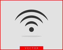 Free wi fi icon. Connection zone wifi vector symbol. Radio waves signal.