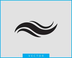 diseño de vectores de ondas. icono de onda de agua. líneas onduladas aisladas.