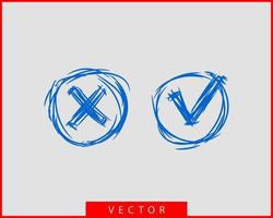 elemento de diseño de símbolo de vector de icono de marca de verificación.