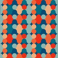 Vintage geometric pattern with circles in the style of the 70s and 60s. vector