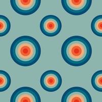 Vintage pattern with circles in the style of the 70s and 60s. vector