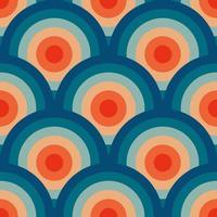 Vintage pattern with circles in the style of the 70s and 60s. vector