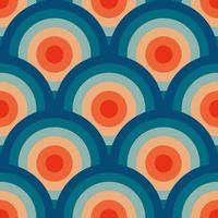 Vintage pattern with circles in the style of the 70s and 60s. vector