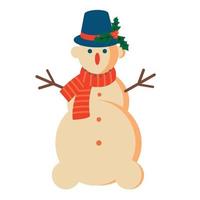 Christmas snowman. Vector illustration