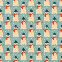 Christmas seamless pattern with Snowman vector