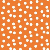 Orange background scattered dots polka seamless pattern vector