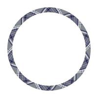 Circle borders and frames vector. Round border pattern geometric vintage frame design. Scottish tartan plaid fabric texture. Template for gift card, collage, scrapbook or photo album and portrait. vector