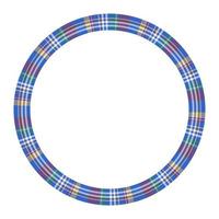 Circle borders and frames vector. Round border pattern geometric vintage frame design. Scottish tartan plaid fabric texture. Template for gift card, collage, scrapbook or photo album and portrait. vector