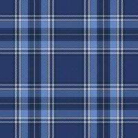 Tartan plaid pattern in blue. Print fabric texture seamless. Check vector background.