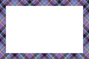 Vintage frame vector. Scottish border pattern retro style. Tartan plaid ornament. vector