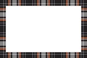 Vintage frame vector. Scottish border pattern retro style. Tartan plaid ornament. vector
