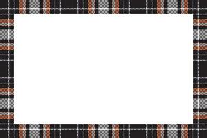 Vintage frame vector. Scottish border pattern retro style. Tartan plaid ornament. vector