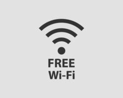 Free wi fi icon. Connection zone wifi vector symbol. Radio waves signal.