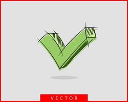 elemento de diseño de símbolo de vector de icono de marca de verificación.