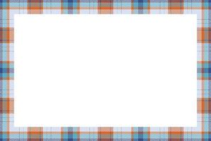 Vintage frame vector. Scottish border pattern retro style. Tartan plaid ornament. vector