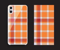 Smartphone cover design vector mockup. Template geometric pattern for mobile phone back part. Flat design.