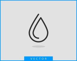 Drop water icon vector isolated design element