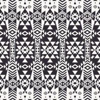 Abstract geometric patchwork. Ethnic aztec geometric patchwork black and white color seamless pattern background. Use for fabric, ethnic interior decoration elements, upholstery, wrapping. vector