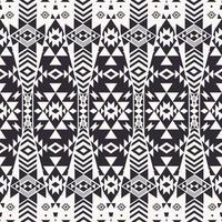 Abstract geometric patchwork. Ethnic aztec geometric patchwork black and white color seamless pattern background. Use for fabric, ethnic interior decoration elements, upholstery, wrapping. vector