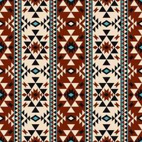 patrón de rayas geométricas étnicas. rayas geométricas aztecas étnicas color vintage sin costuras patrón de fondo. uso para telas, textiles, elementos de decoración de interiores étnicos, tapicería, envoltura. vector