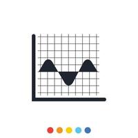 Icon business graph or chart diagram. vector