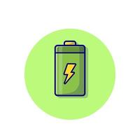 Battery Cartoon Vector Icon Illustration. Technology Object  Icon Concept Isolated Premium Vector. Flat Cartoon Style