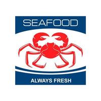 Atlantic snow crab icon for seafood bar design vector