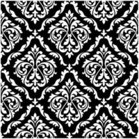 Foliage damask seamless pattern with leaf scrolls vector
