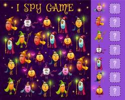 I spy game, micronutrients wizard, mage characters vector