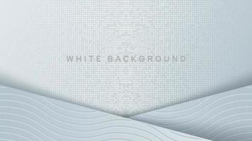 Abstract elegant luxury white modern background with diagonal shapes wavy 3d and glitter texture vector