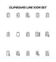 Writing board line icon set. Collection of editable strokes for web sites, applications, advertisements. Line icons of heart, star, chef, pencil as symbol of contract, cafe menu, employment etc vector