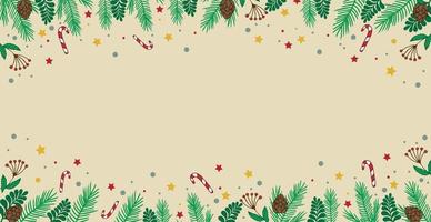 Light Christmas background, festive web template - Vector