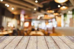 Restaurant cafe or coffee shop interior with people abstract blur background photo