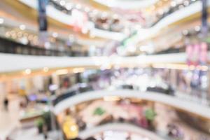 Abstract blur modern shopping mall interior defocused background photo