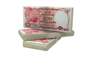 100 rupias indonésias dinheiro antigo png