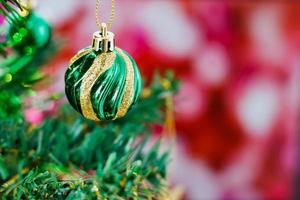 Christmas ornaments on the tree photo