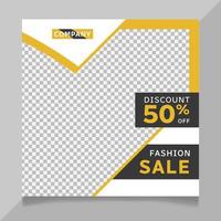 Fashion sale social media post design vector