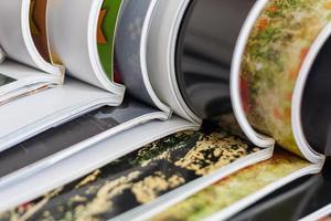 Stack of magazines photo