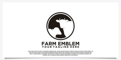 Vector of a cow head design on white background farm animal Premium Vector Part 3