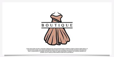 Fashion boutique logo and store logo label emblem Premium Vector